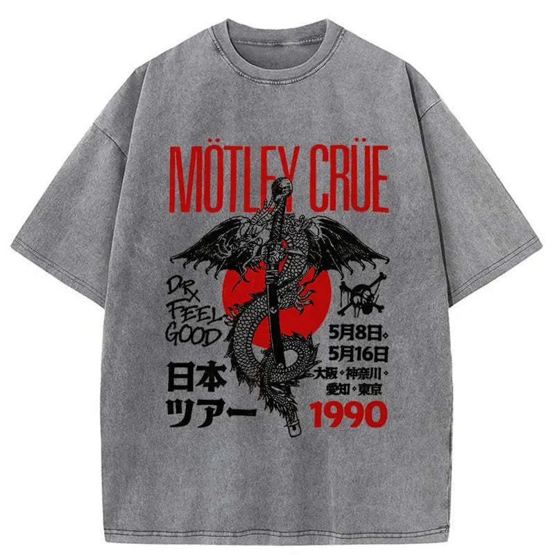 Motley Crue Washed Vintage T-Shirt-moweekender