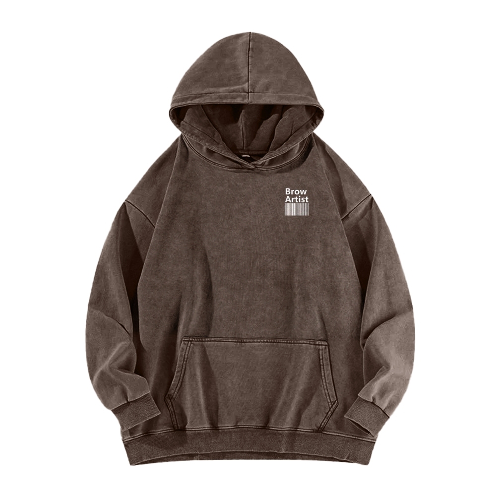 Brow Artist Casual Washed Hoodie-moweekender