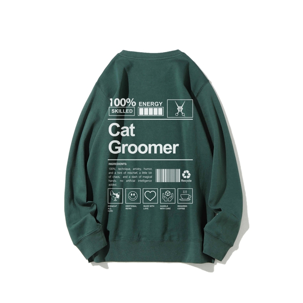 Cat GroomerCasual Crewneck Sweatshirt-moweekender
