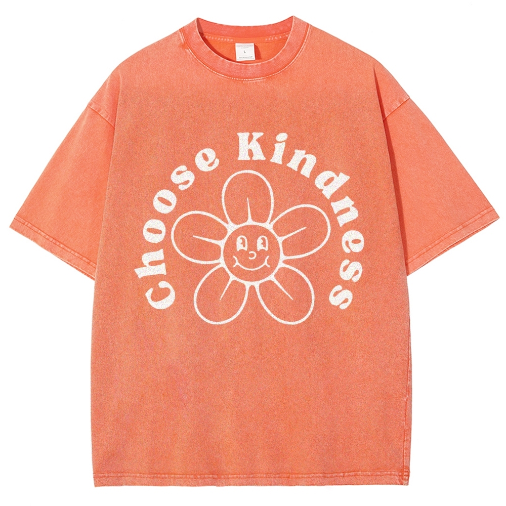 Choose Kindness Vintage Snowflake Washed T-Shirt-moweekender
