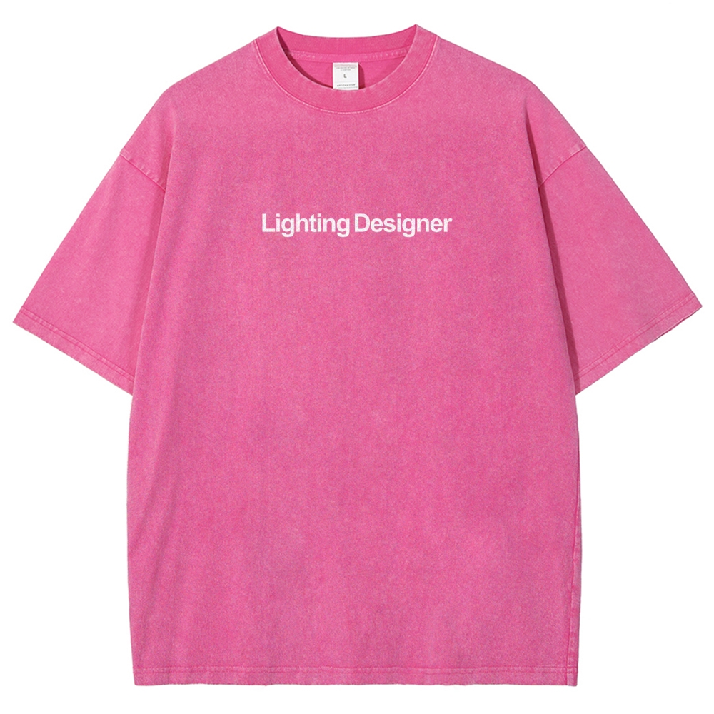 Lighting Designer Unisex Fit Washed T-Shirt-moweekender