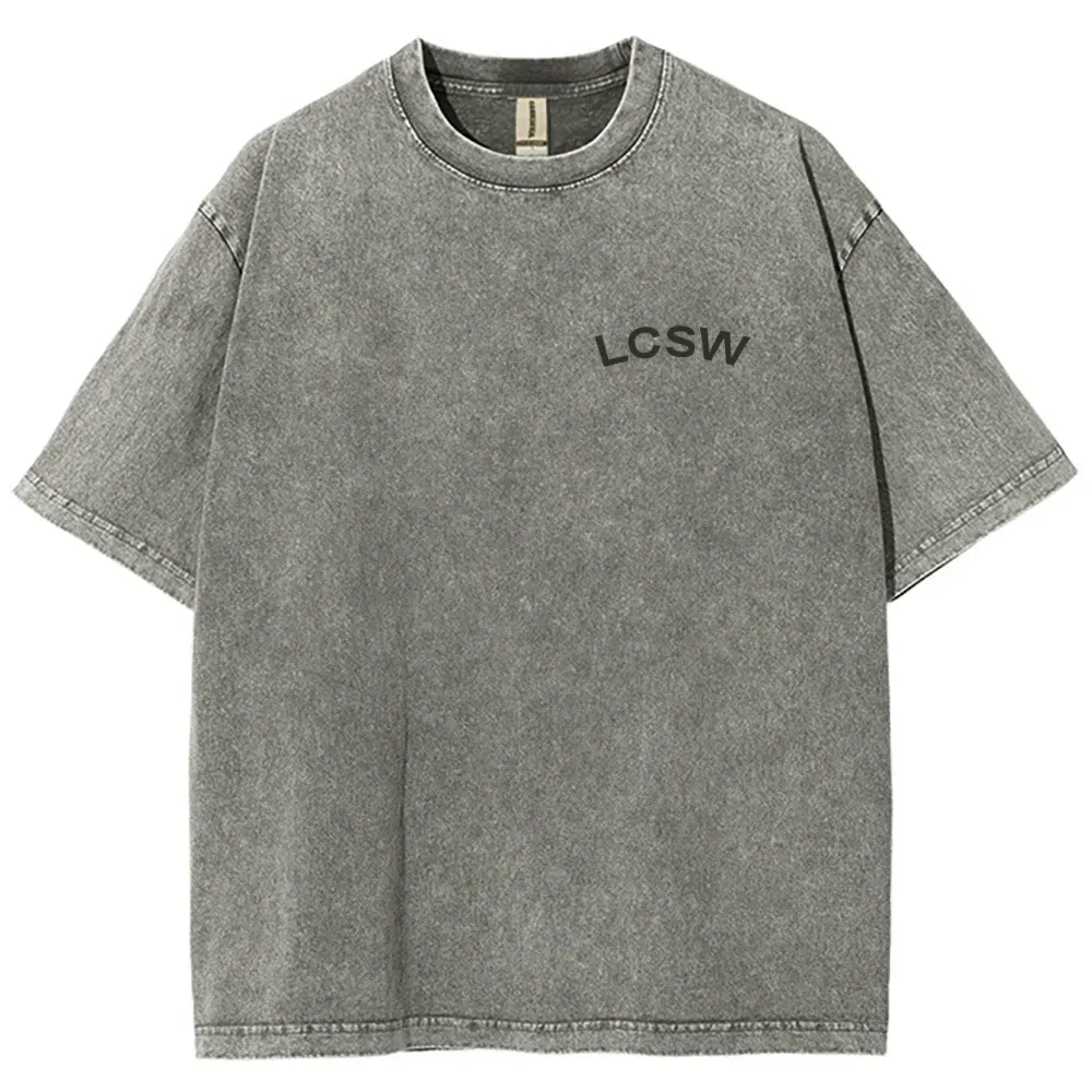 Licensed Clinical Social Worker Unisex Fit Washed T-Shirt-moweekender