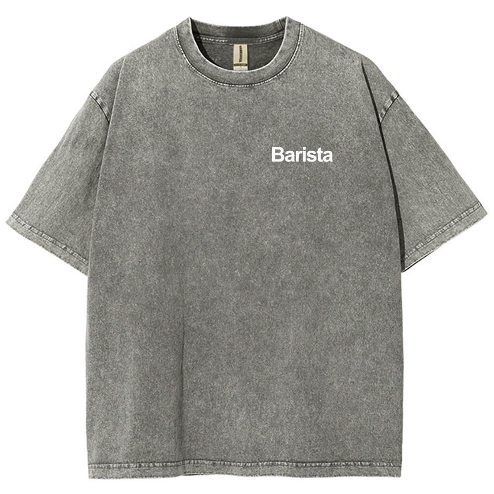 Barista Unisex Fit Washed T-Shirt-moweekender