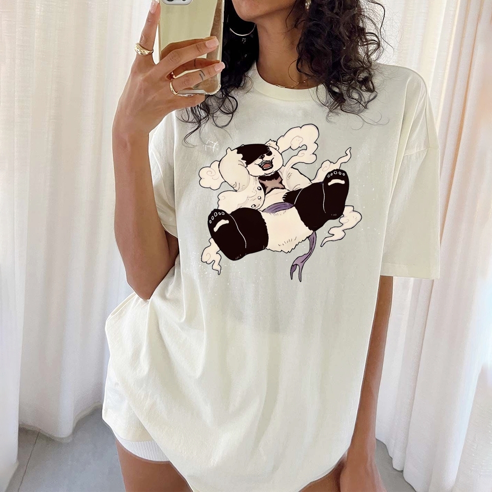 Panda Casual Pattern Unisex Prints T-Shirt-moweekender