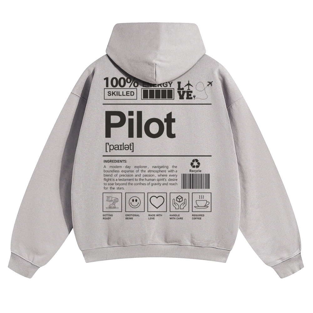 Pilot Solid Color Hoodie-moweekender