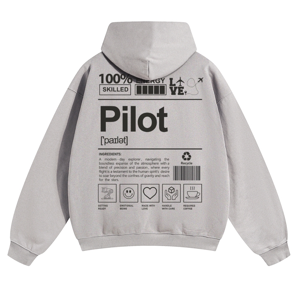 Pilot Solid Color Hoodie-moweekender