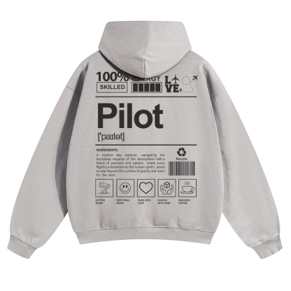 Pilot Solid Color Hoodie-moweekender