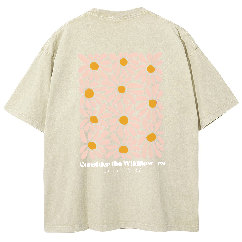 Consider The WildFlower Vintage Snowflake Washed T-Shirt-moweekender