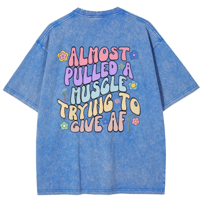 Almost Pulled A Muscle Trying To Give AF Vintage Snowflake Washed T-Shirt-moweekender