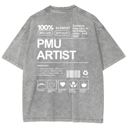PMU Artist Unisex Fit Washed T-Shirt-moweekender