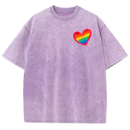 All For Love And Love For All Washed Oversized T-Shirt-moweekender