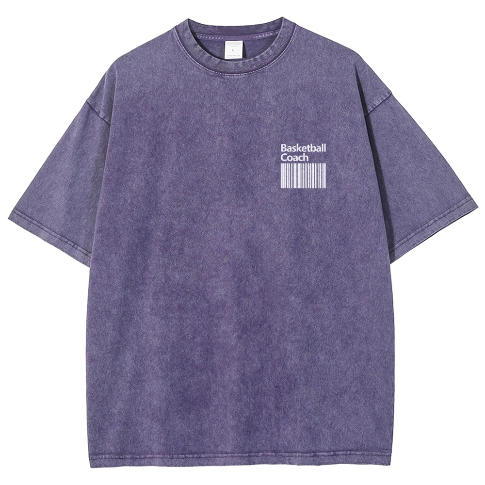Basketball Coach Unisex Fit Washed T-Shirt-moweekender