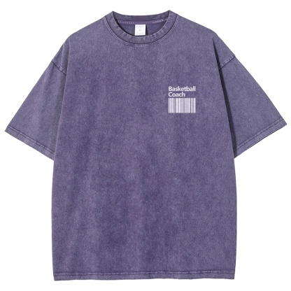 Basketball Coach Unisex Fit Washed T-Shirt-moweekender