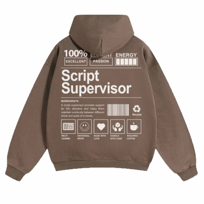 Script Supervisor Unisex Casual Anime Print Hoodie-moweekender