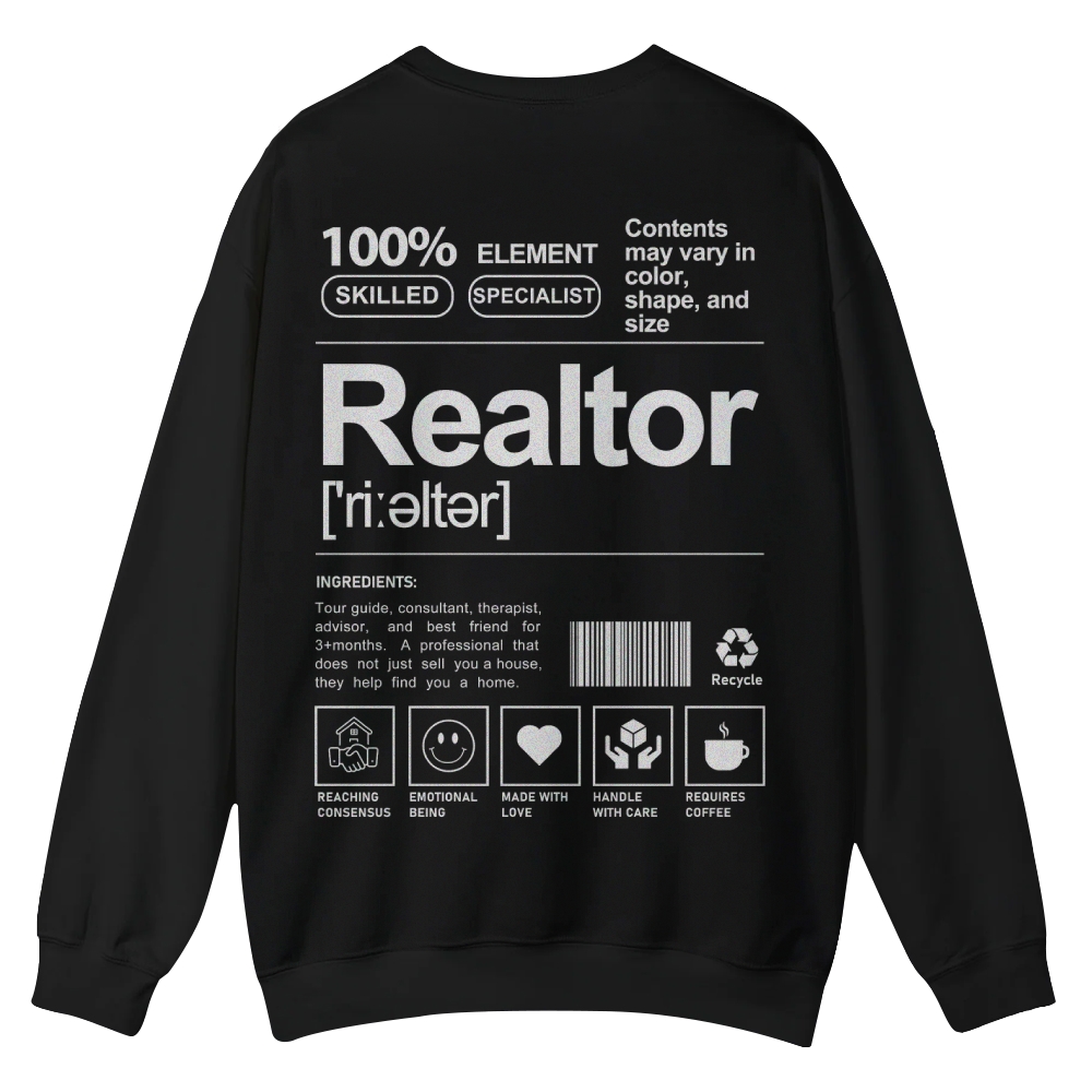 Realtor Casual Crewneck Sweatshirt-moweekender