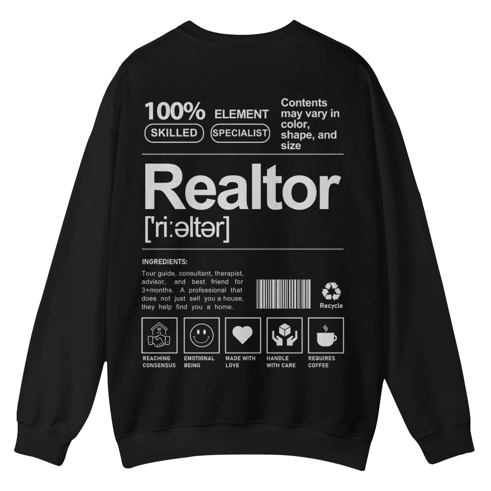 Realtor Casual Crewneck Sweatshirt-moweekender