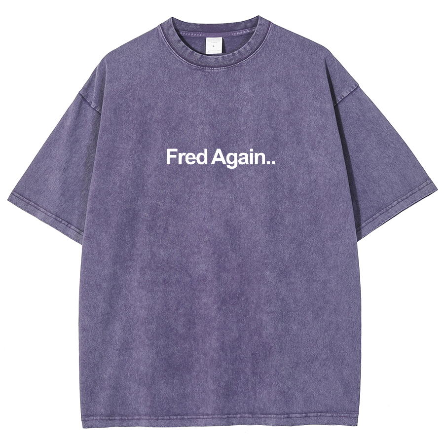 Fred Again Unisex Fit Washed Oversized T-Shirt-moweekender