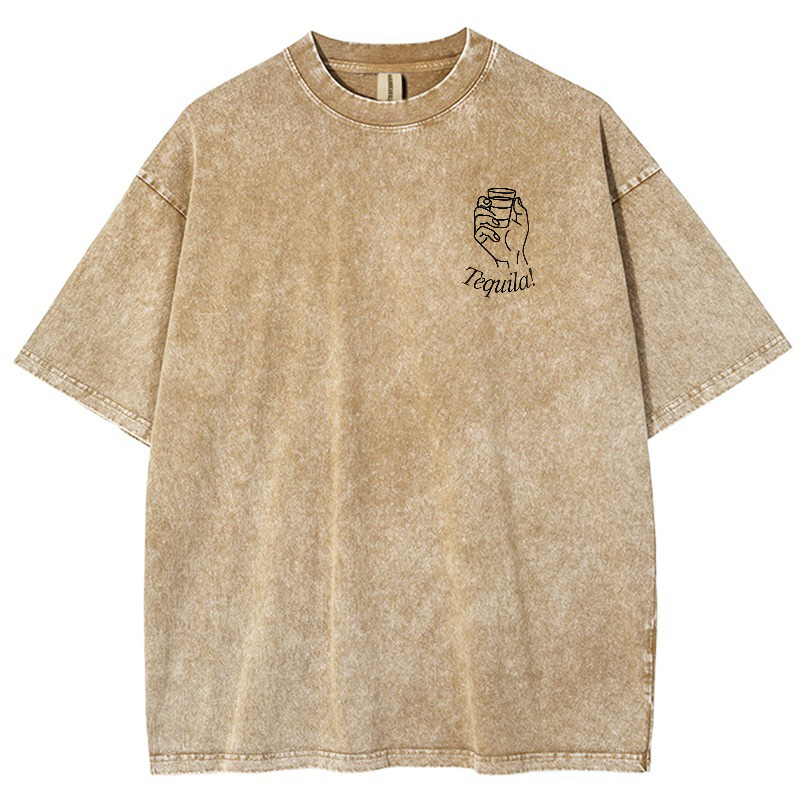 Bring the Tequila Vintage Snowflake Washed T-Shirt-moweekender