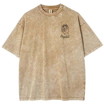 Bring the Tequila Vintage Snowflake Washed T-Shirt-moweekender