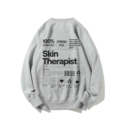 Skin Therapist Crew Neck Long Sleeve Sweatshirt-moweekender