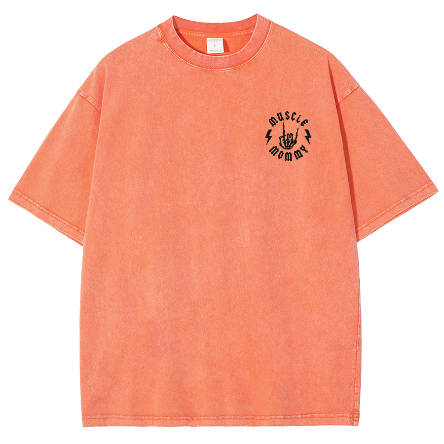 Muscle Mommy Unisex Fit Washed Oversized T-Shirt-moweekender