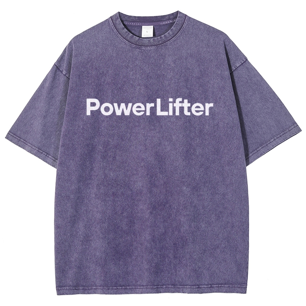 Power Lifter Washed T-shirt-moweekender