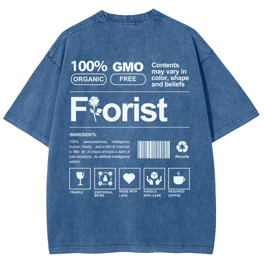Florist Unisex Fit Washed T-Shirt-moweekender