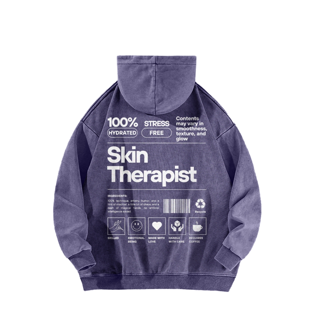 Skin Therapist Washed Hoodie-moweekender