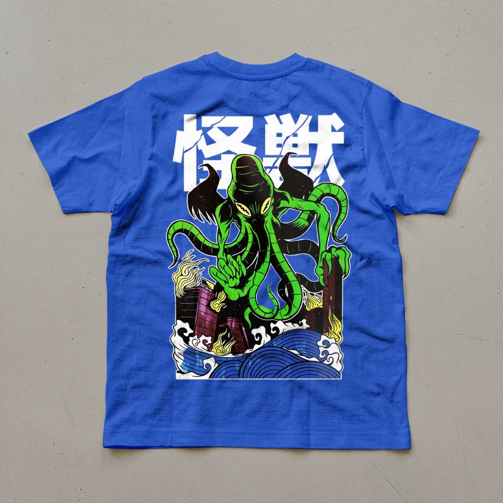 Octopus Monster Printed Unisex Prints T-Shirt-moweekender