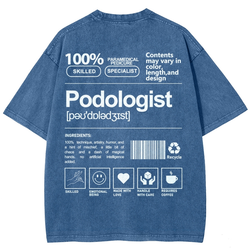 Podologist Unisex Fit Washed T-Shirt-moweekender