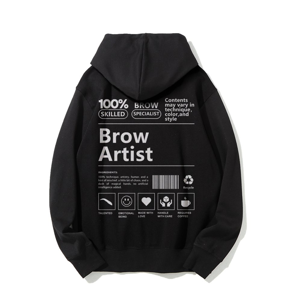 Brow Artist Casual Hoodie-moweekender