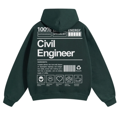 Civil Engineer Unisex Casual Anime Print Hoodie-moweekender