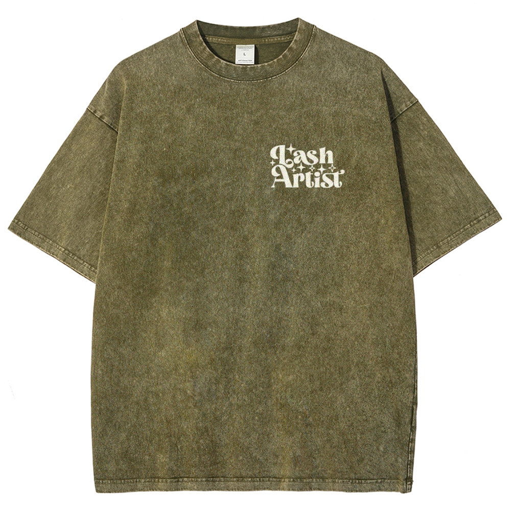 Lash Artist Vintage Snowflake Washed T-Shirt-moweekender