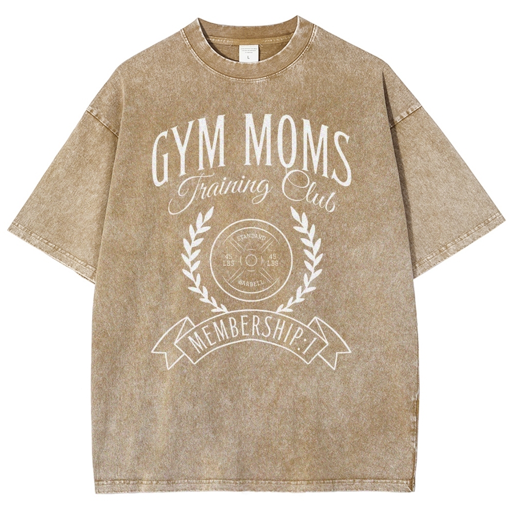 Gym Moms Vintage Snowflake Washed T-Shirt-moweekender
