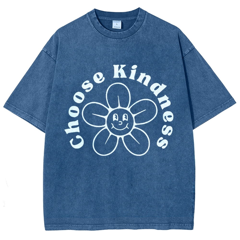 Choose Kindness Vintage Snowflake Washed T-Shirt-moweekender
