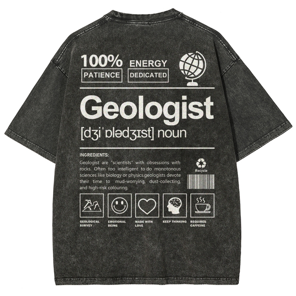Geologist Unisex Fit Washed T-Shirt