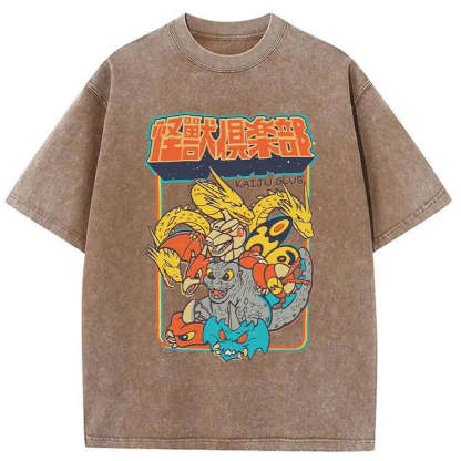 Kaiju Club  Washed Vintage T-Shirt-moweekender