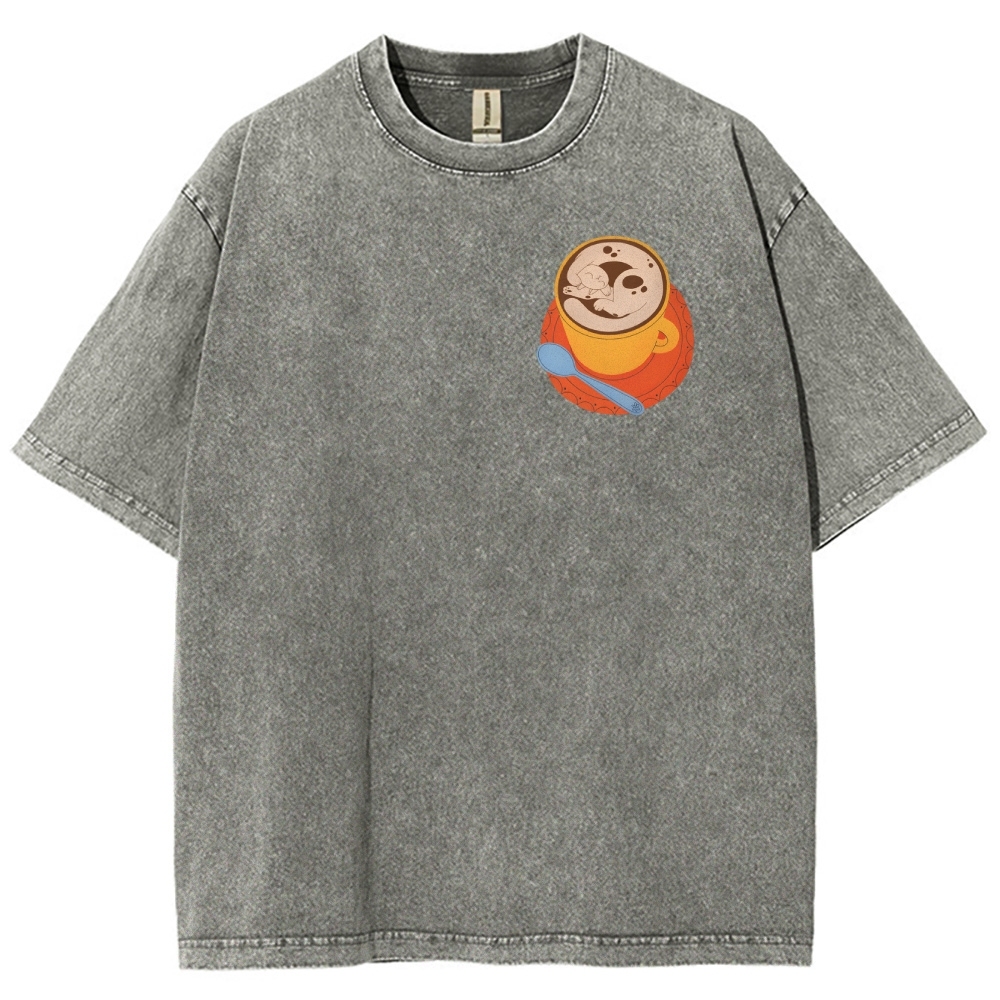 coffee lovers Unisex Fit Washed T-Shirt-moweekender