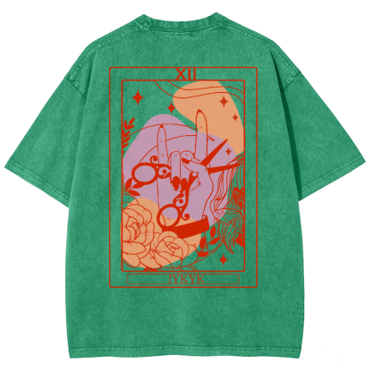 IYKYK Lesbian Sapphic Unisex Fit Washed T-Shirt-moweekender
