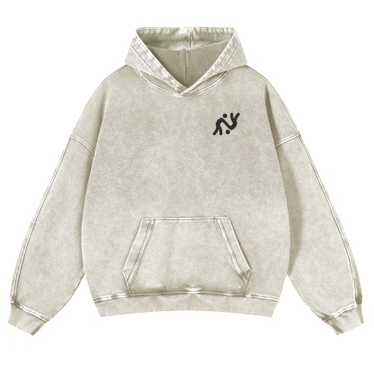 Judo Printed Vintage Washed Hoodie-moweekender
