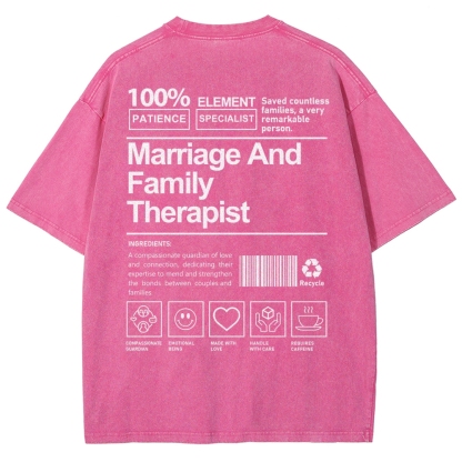 Marriage And Family Therapist Unisex Fit Washed T-Shirt-moweekender