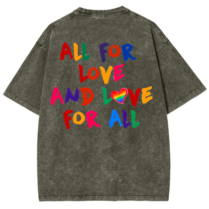 All For Love And Love For All Washed Oversized T-Shirt-moweekender