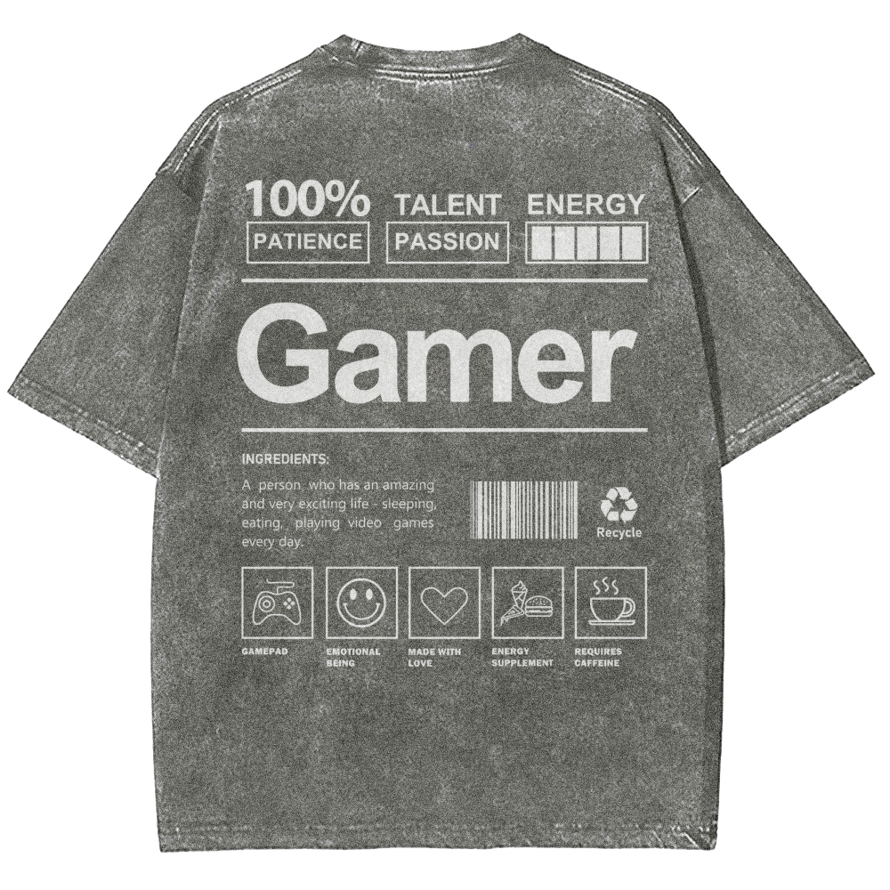 Gamer Unisex Fit Washed T-Shirt-moweekender