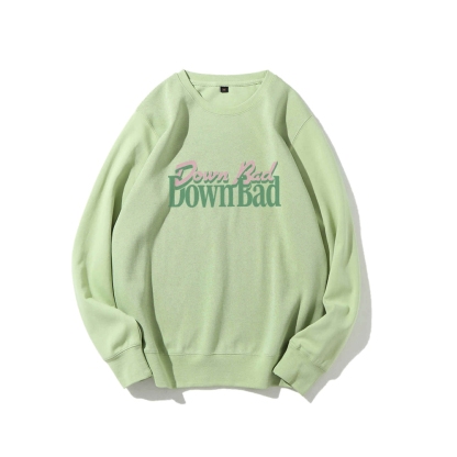 Down Bad Crying At The Gym Casual Crewneck Sweatshirt-moweekender