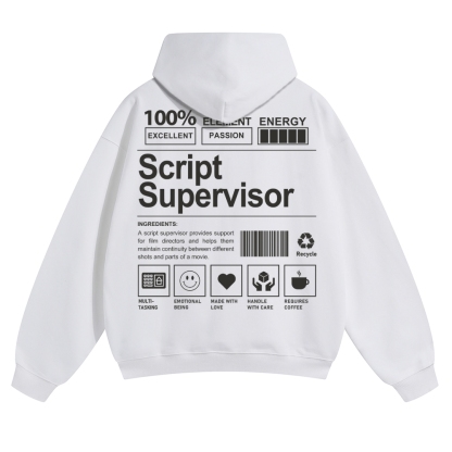 Script Supervisor Unisex Casual Anime Print Hoodie-moweekender