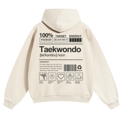 Taekwondo Unisex Casual Anime Print Hoodie-moweekender