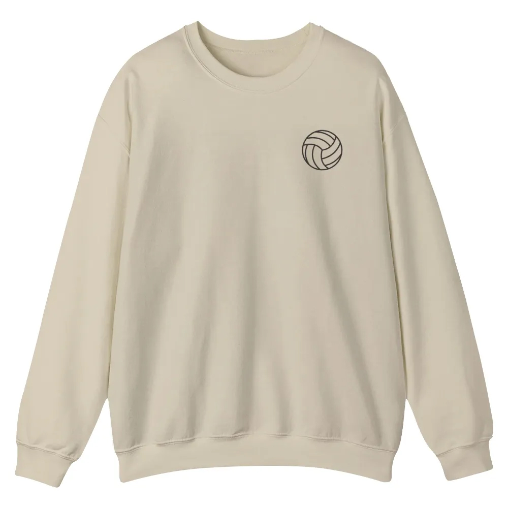 Volleyball Player Printed Crew Neck Sweatshirt-moweekender
