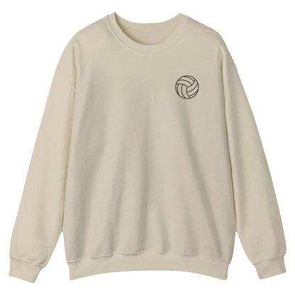 Volleyball Player Printed Crew Neck Sweatshirt-moweekender