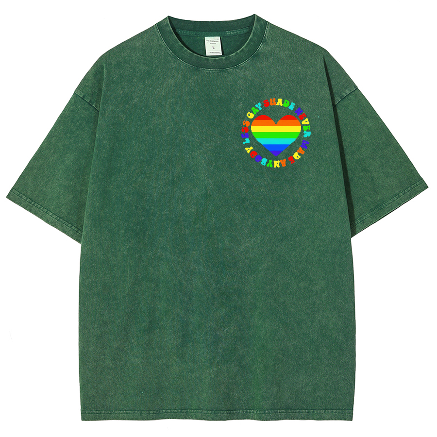 Shade Never Made Anyboday Less Gay Unisex Fit Washed Oversized T-Shirt-moweekender