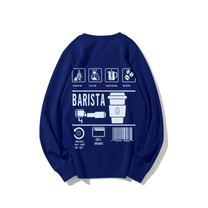 Barista Casual Crewneck Sweatshirt-moweekender